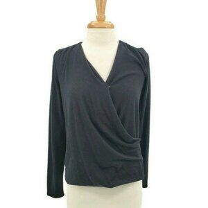 Banana Republic Long Sleeve Wrap Front Top XS